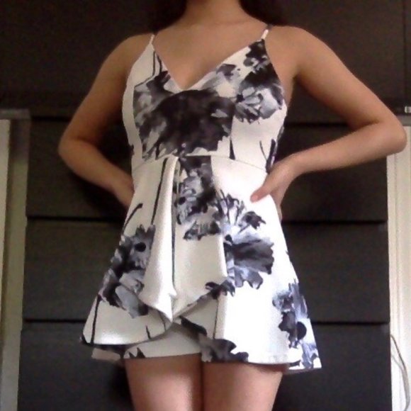White Floral Romper/Dress - Picture 2 of 4